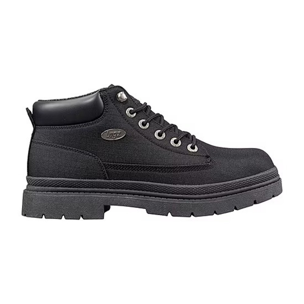 Lugz Mantle Hi Mens Black Canvas Boots High Top Lace Up Sneaker Boot Size 9.5 - Picture 4 of 6